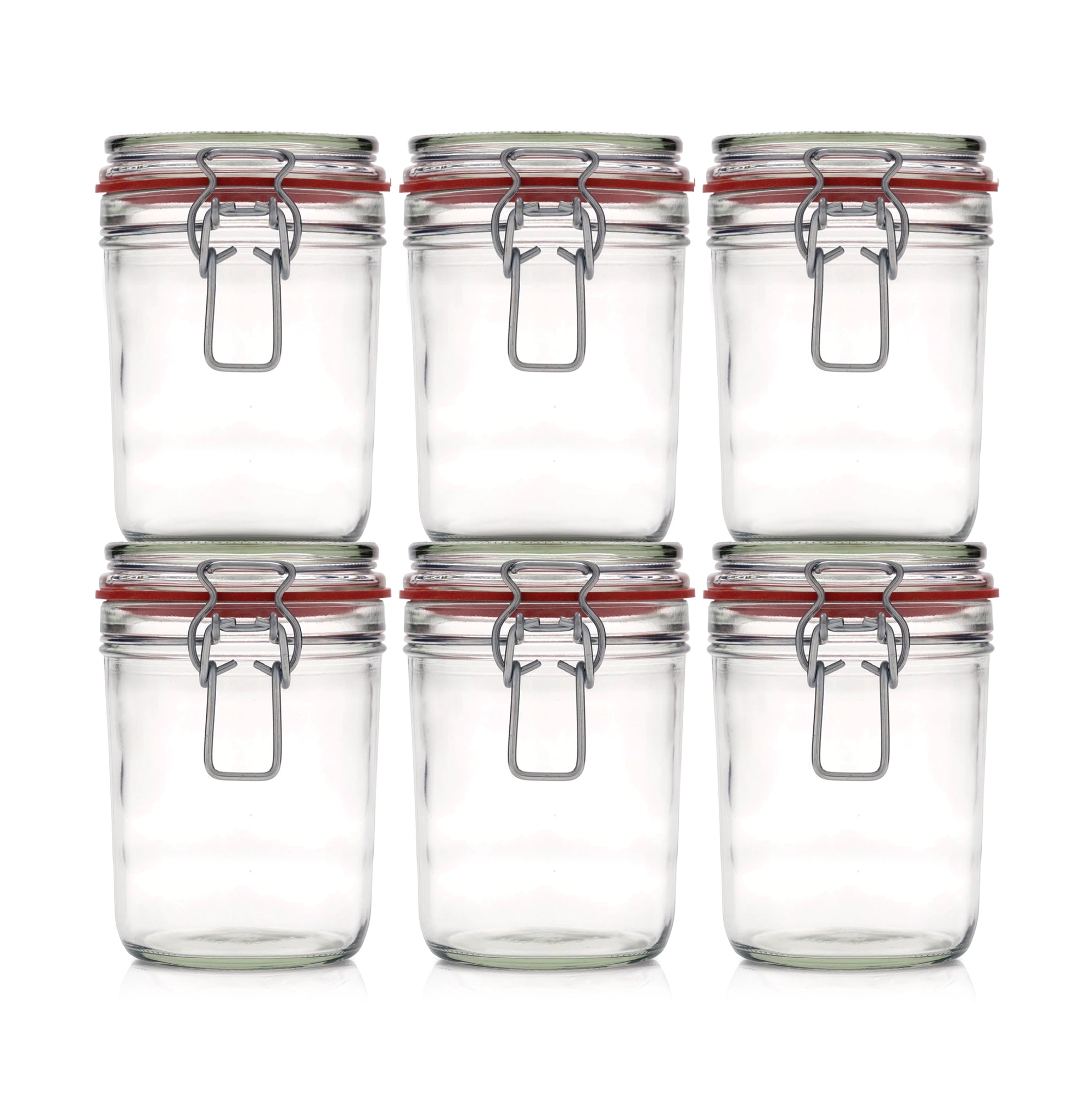 Le Pratique - Weckpot - 6x0,75 Liter - Set van 6 Beugelpotten 750ml - set van 6 - productfoto
