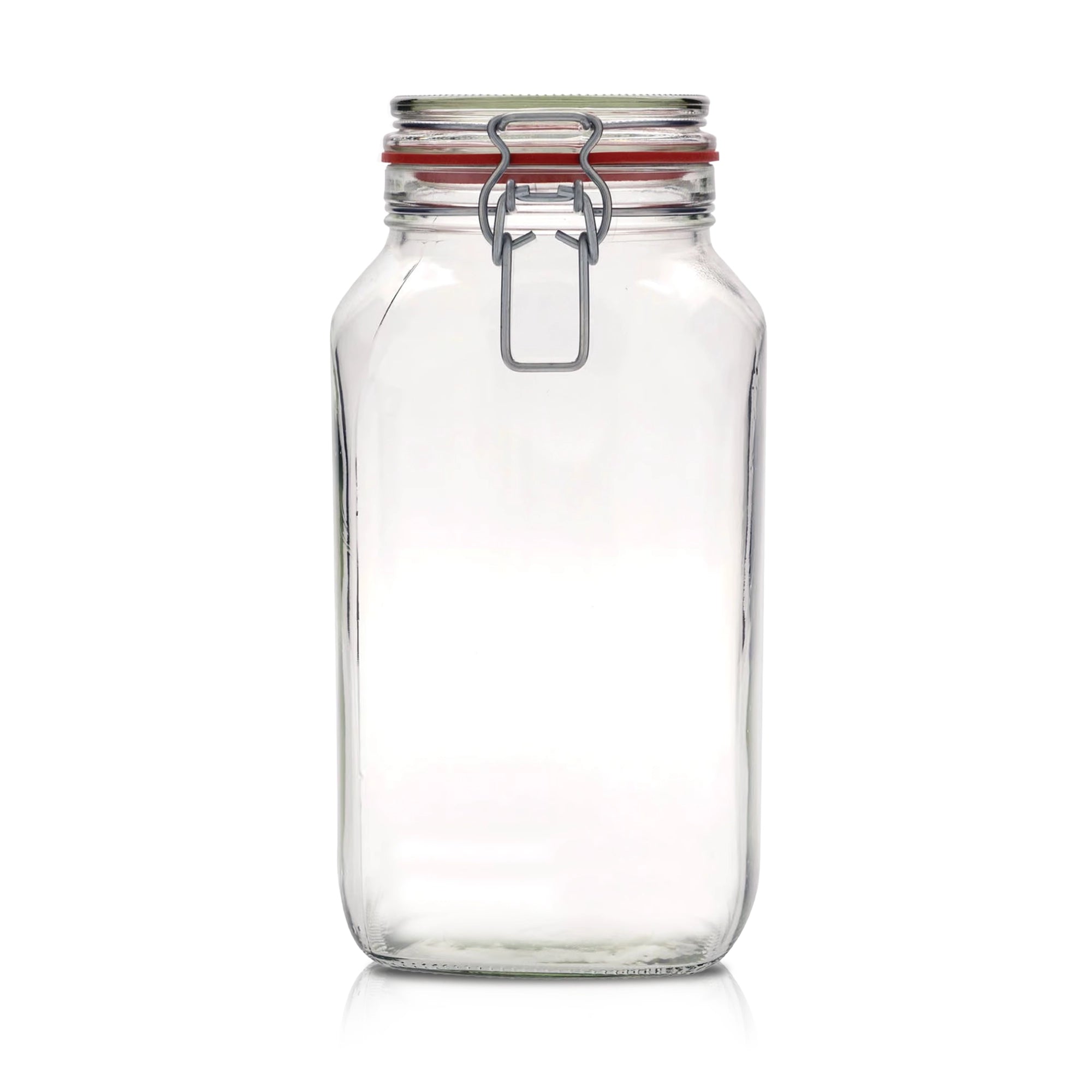 Le Pratique - Weckpot - 2,5 Liter - Vierkante Beugelpot 2500ml - productfoto