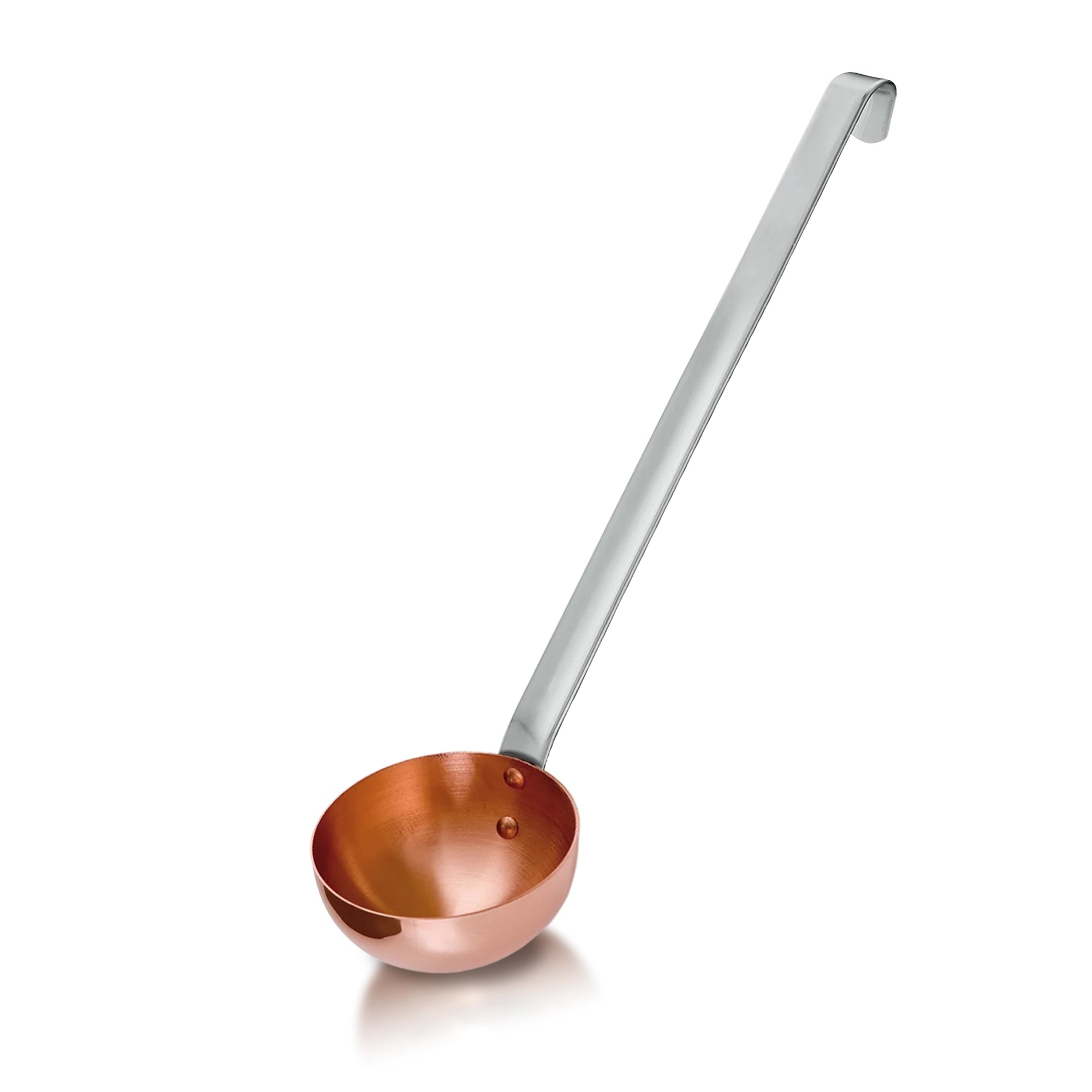 Le Pratique - Koperen soeplepel 11cm - RVS handgreep - productfoto