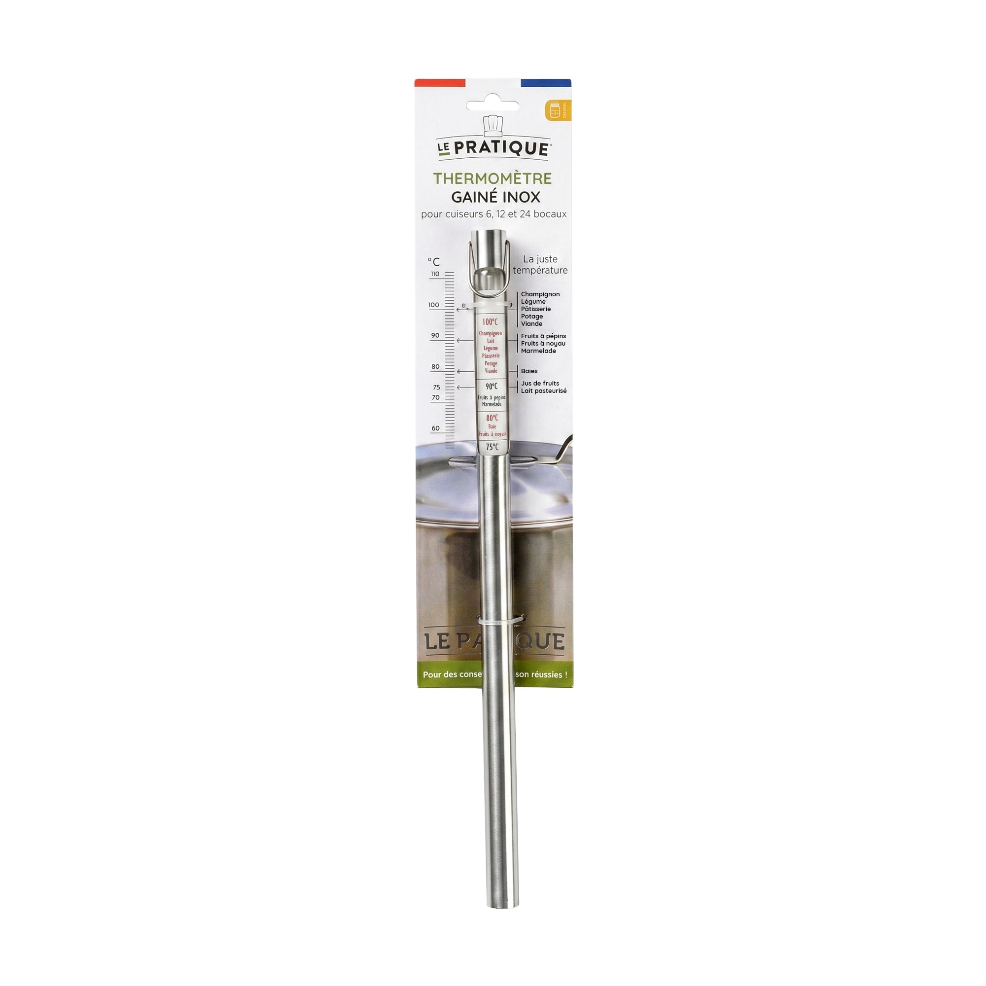 Le Pratique - Thermometer met RVS Huls - verpakking