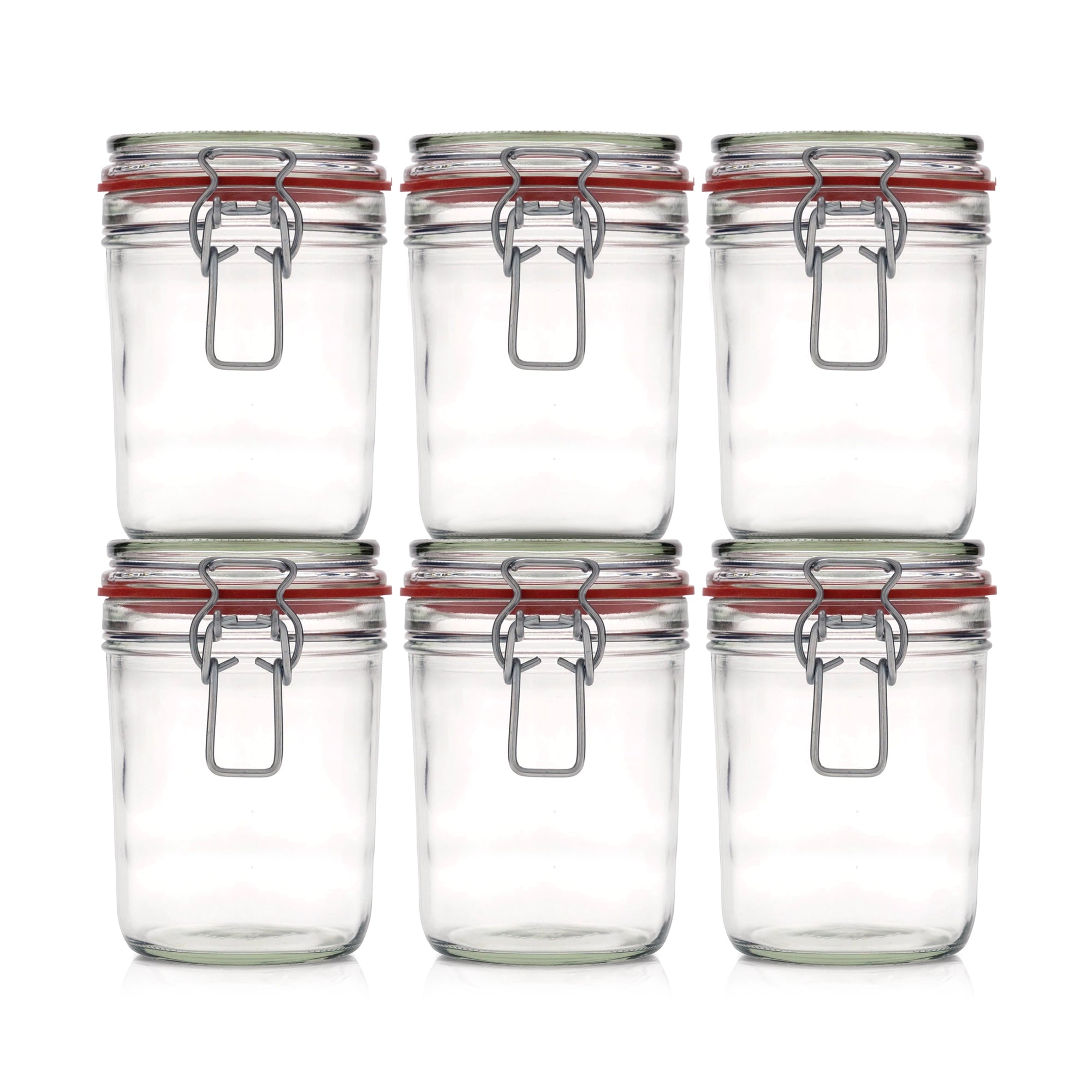 Le Pratique - Weckpot - 6x0,75 Liter - Set van 6 Beugelpotten 750ml - set van 6 - productfoto miniatuur