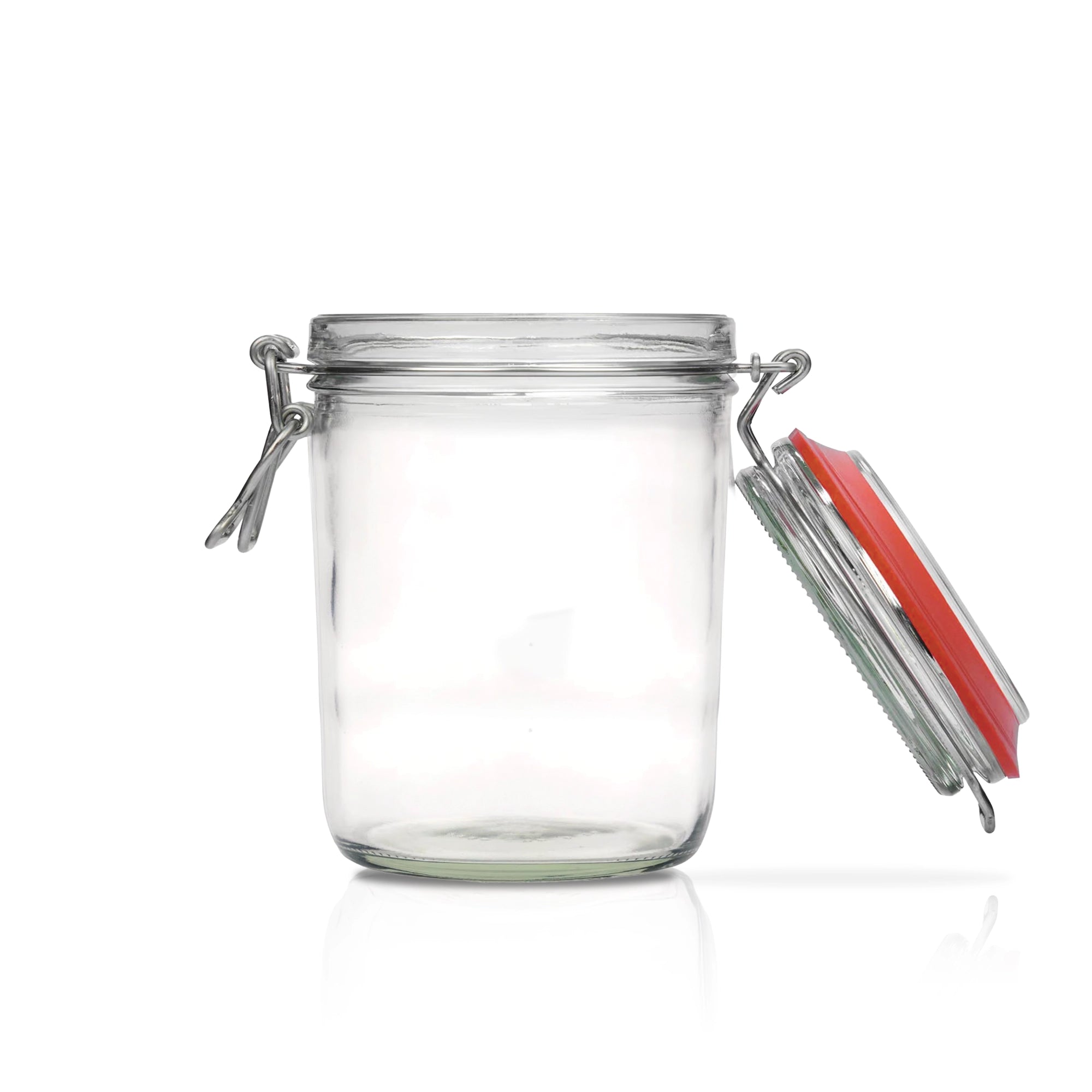 Le Pratique - Weckpot - 6x0,75 Liter - Set van 6 Beugelpotten 750ml - open