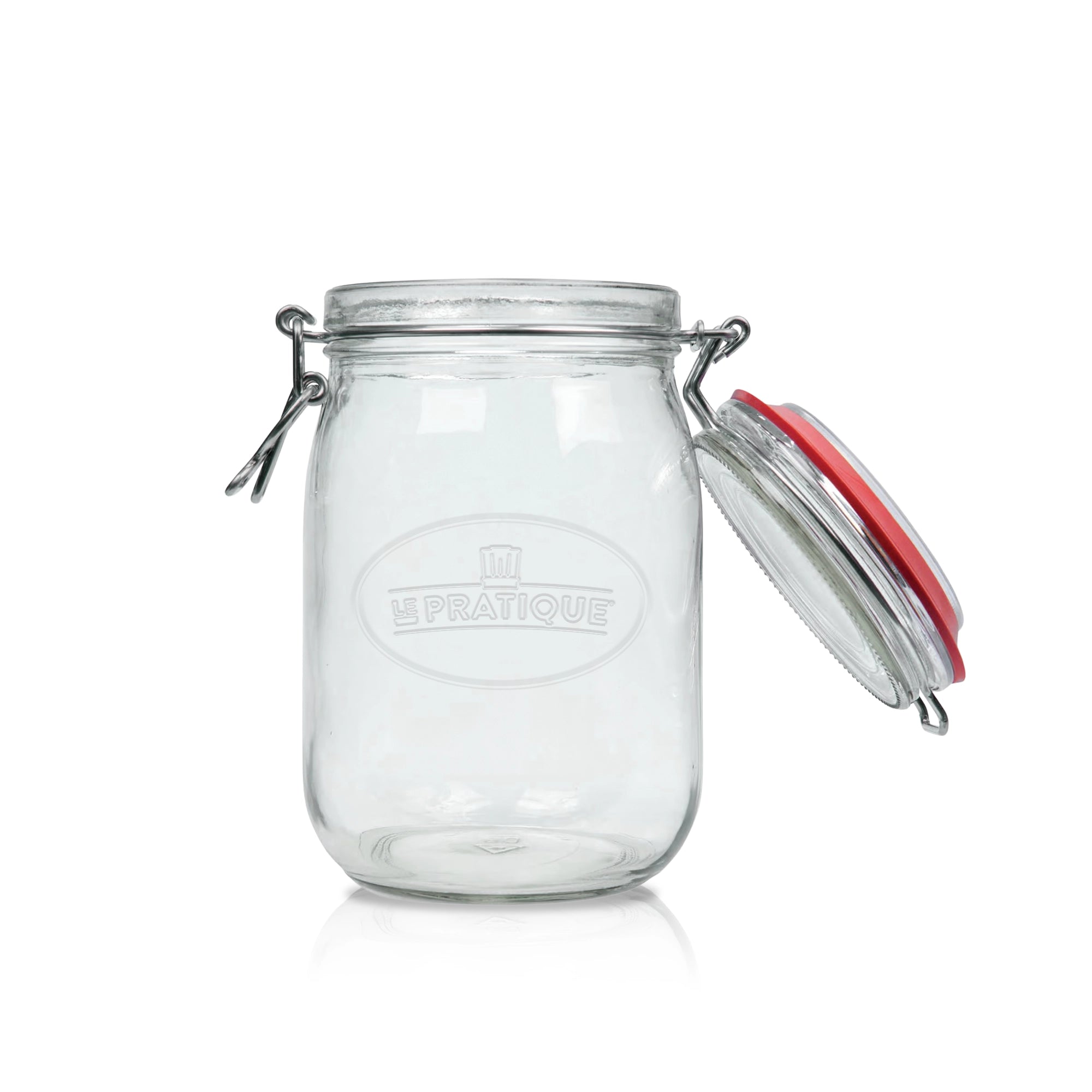 Le Pratique - Weckpot - 6x1 Liter - Set van 6 Beugelpotten 1000ml - open miniatuur