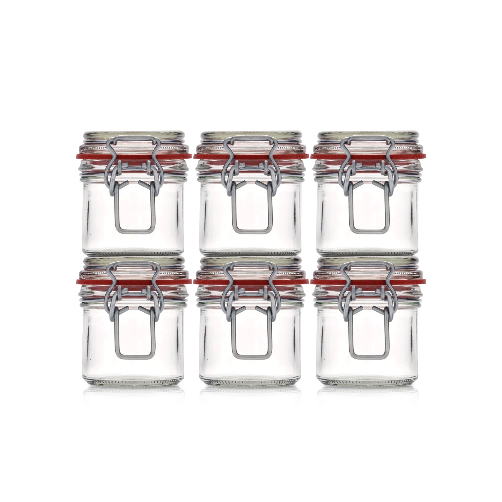 Le Pratique - Weckpotjes - 6x0,125 Liter - Set van 6 Beugelpotten 125ml - set van 6 - productfoto