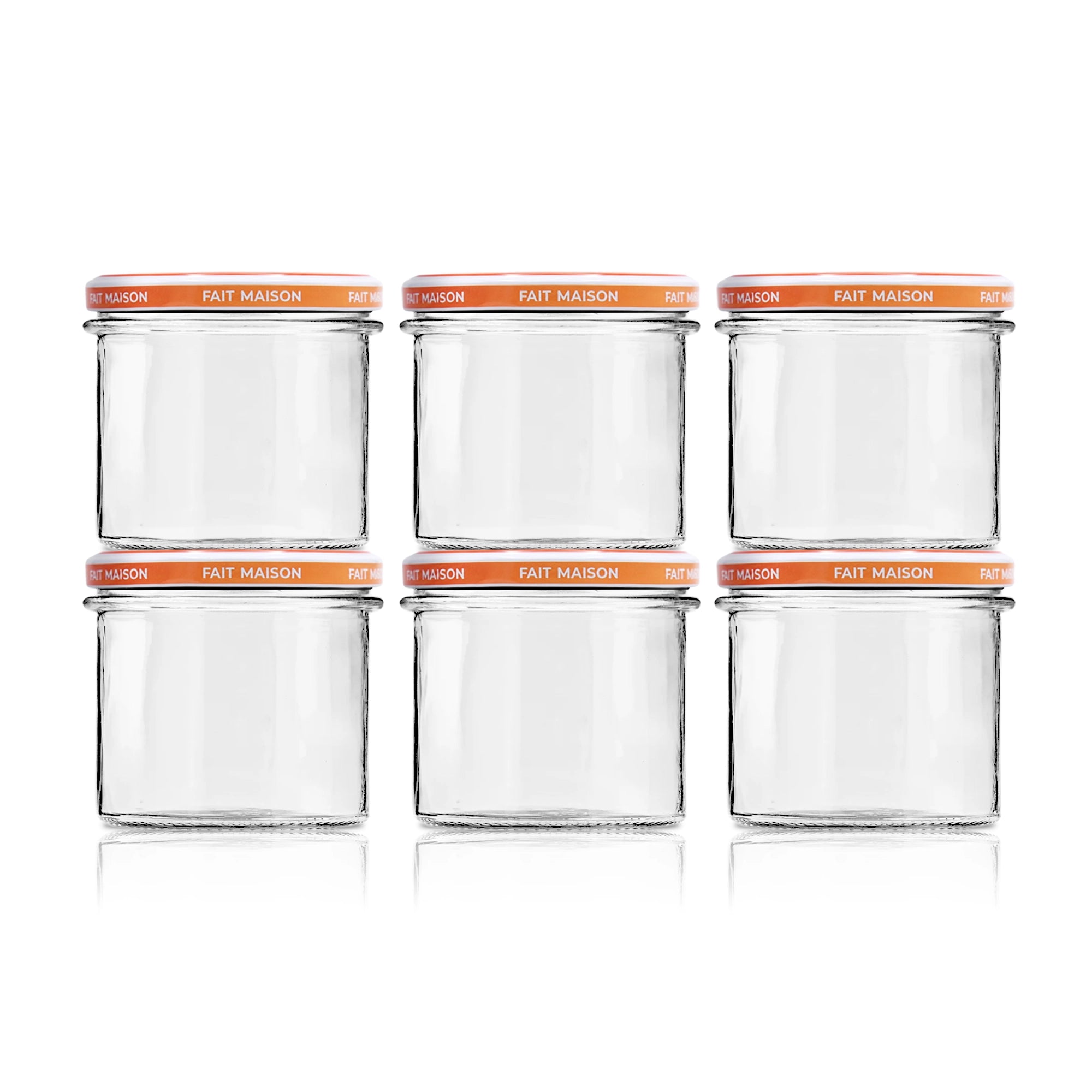 Le Pratique - Glazen Potten 6x0,35 Liter - Set van 6 Inmaakpotten 350ml - set van 6 - productfoto