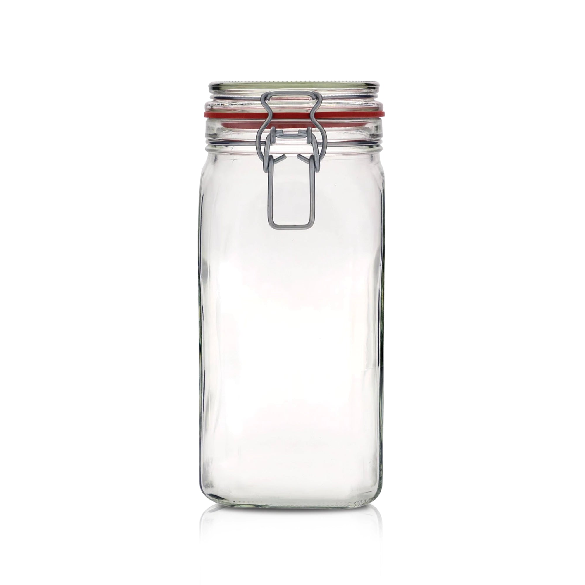 Le Pratique - Weckpot - 1,4 Liter - Vierkante Beugelpot 1400ml - productfoto