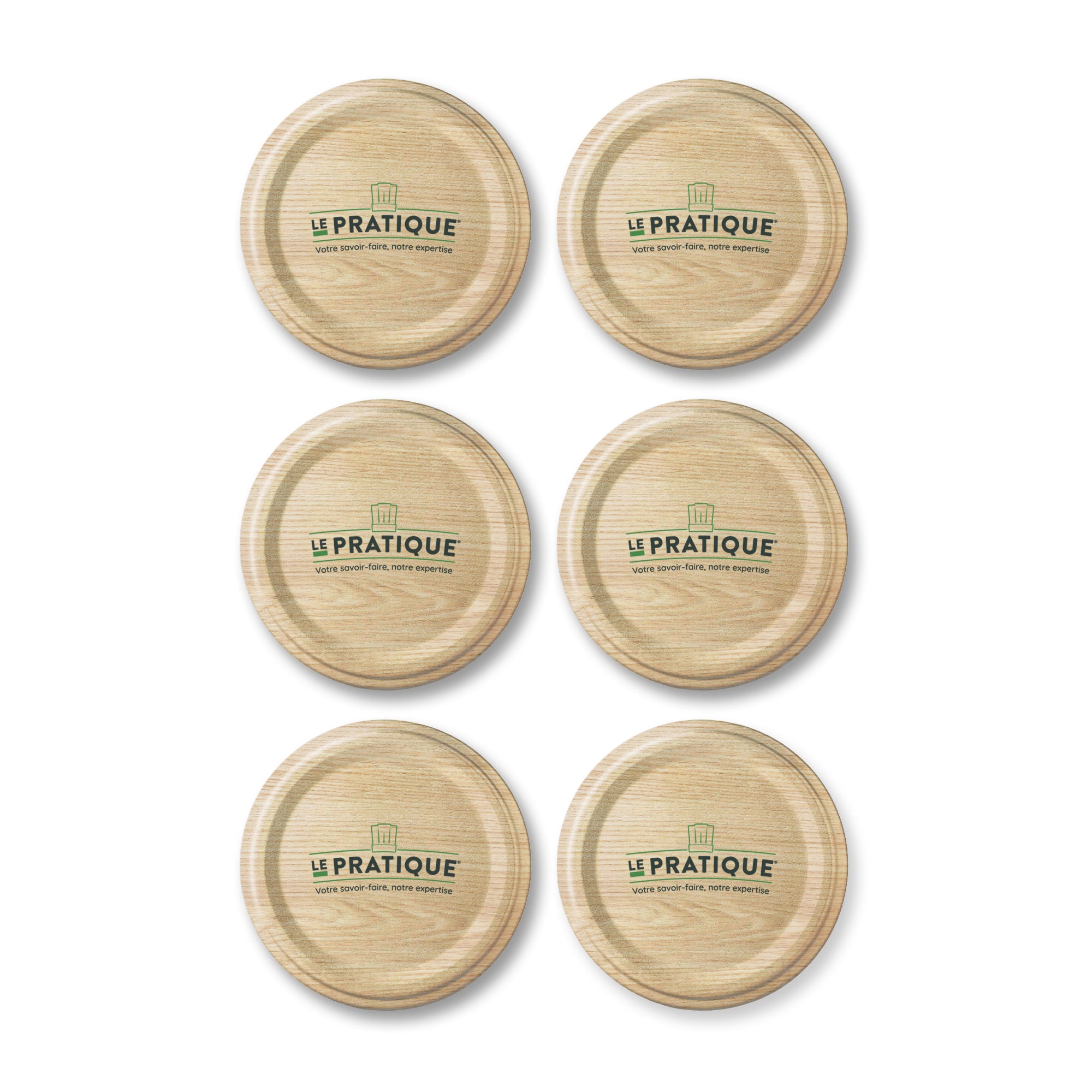 Le Pratique - Twist-Off Deksels 6x82mm Houtlook - Set van 6 TO82 - set van 6 - productfoto 1