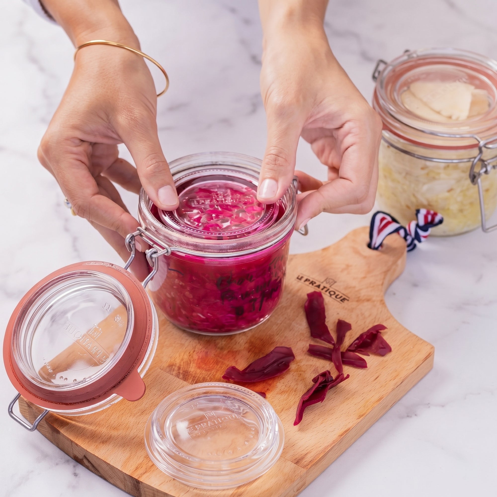 Le Pratique - Glazen Fermentatiegewichten - 6 stuks - 70mm - set van 6 - productfoto 2