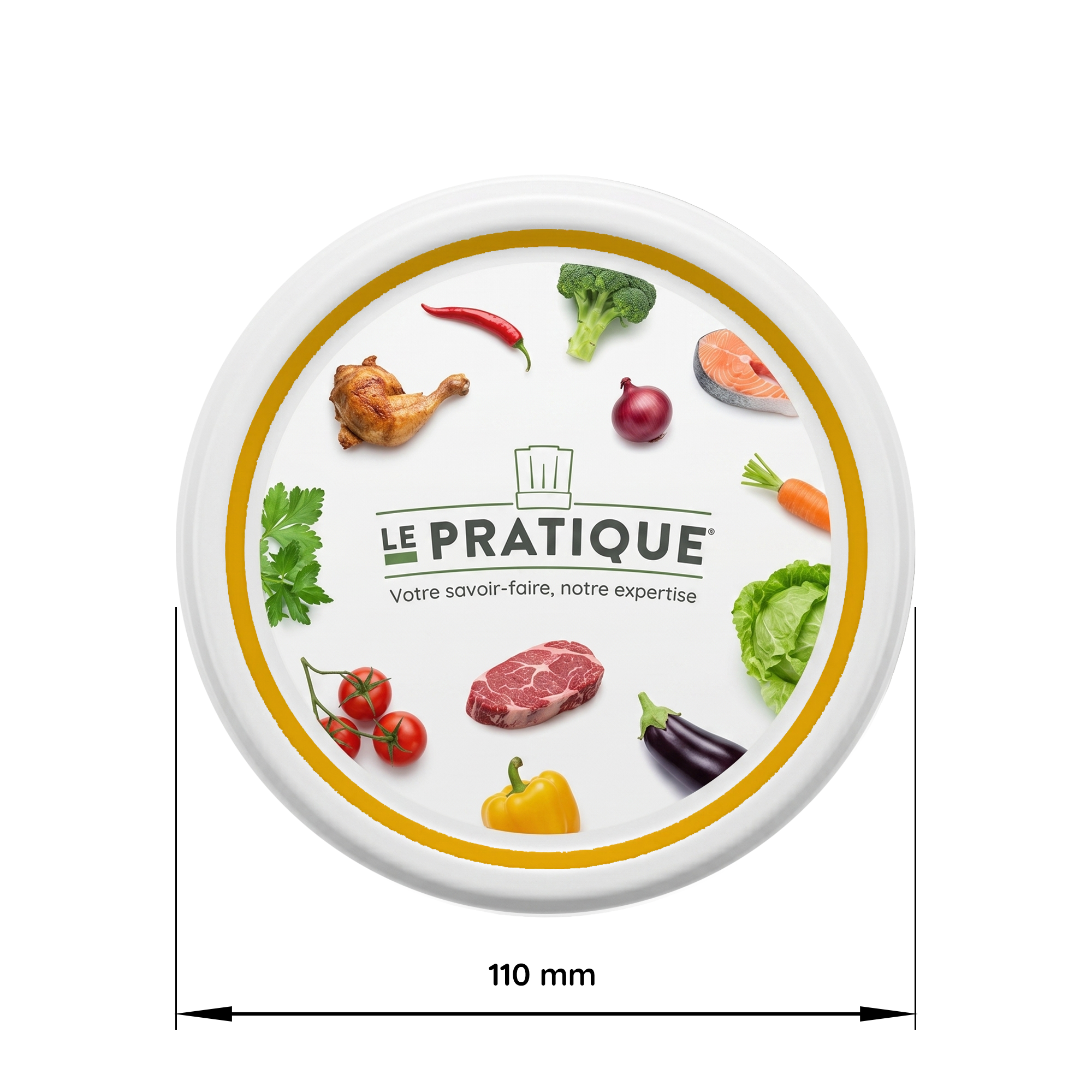 Le Pratique - Twist-Off Deksels 6x110mm voor Inmaakpotten TO110 - set van 6 - productfoto miniatuur