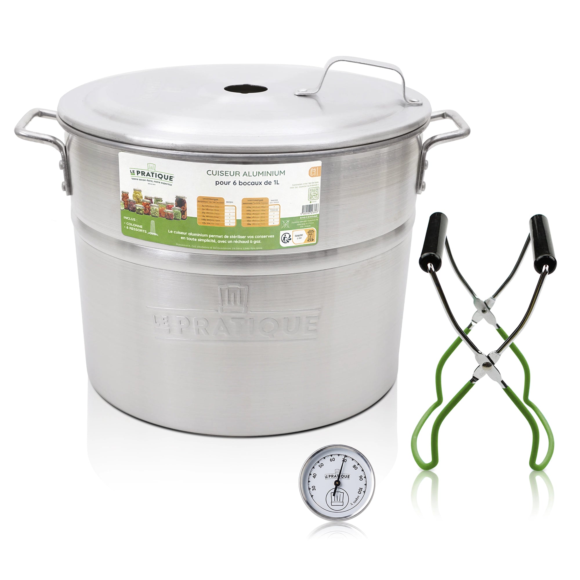 Complete Inmaakketel Set | 26 liter | Inclusief thermometer, pottenrek, klemveren en pottentang
